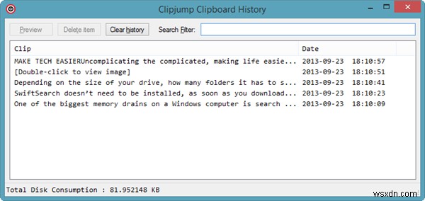 क्लिपजंप के साथ विंडोज क्लिपबोर्ड को बेहतर बनाएं