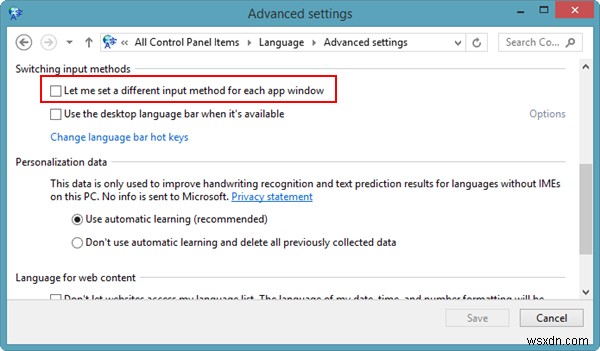 Windows 8 में अलग-अलग ऐप भाषाएं कैसे सेट करें