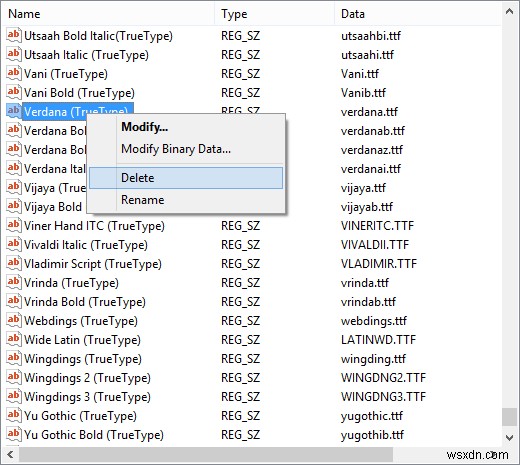 Windows रजिस्ट्री का उपयोग करके फ़ॉन्ट कैसे हटाएं