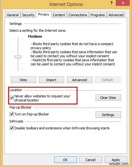 Windows 8 ऐप्स और IE ब्राउज़र को अपने स्थान की जासूसी करने से कैसे रोकें