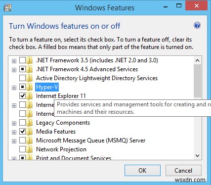 Windows 8 में वर्चुअल मशीन चलाने के लिए क्लाइंट हाइपर-V को कैसे सक्षम करें
