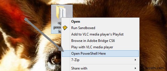 यहां ओपन पॉवरशेल कैसे जोड़ें विंडोज़ में संदर्भ मेनू पर राइट क्लिक करने का विकल्प