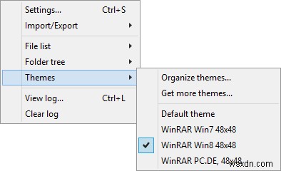 विजुअल ओवरहाल के लिए आसानी से थीम WinRAR और 7-Zip