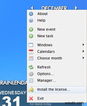रेनलेंडर:आपके डेस्कटॉप पर अनुकूलन योग्य कैलेंडर एप्लिकेशन (सस्ता)