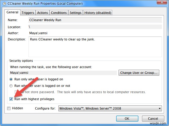 Windows कार्य शेड्यूलर का उपयोग करके CCleaner को स्वचालित रूप से चलाने के लिए कैसे शेड्यूल करें