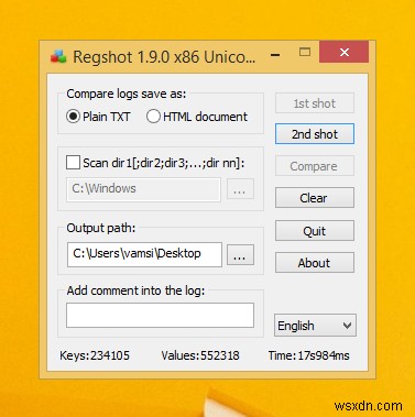 Regshot के साथ आसानी से Windows रजिस्ट्री परिवर्तनों की निगरानी करें