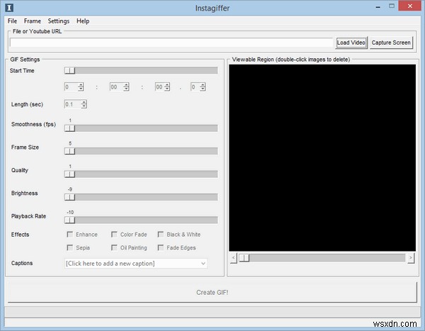 Instagiffer - विंडोज़ में .GIF बनाने के लिए मुफ़्त सॉफ़्टवेयर