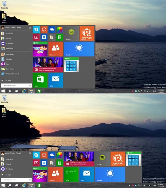 Windows 10:तकनीकी पूर्वावलोकन की मुख्य विशेषताएं