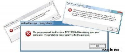  MSVCR100.dll इज मिसिंग  त्रुटि को कैसे ठीक करें