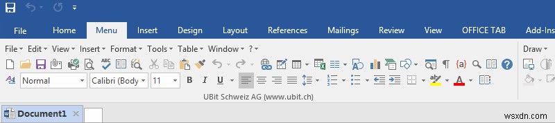 Windows में Microsoft Office इंटरफ़ेस में टैब जोड़ें