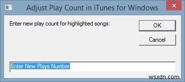 iTunes [Windows] में प्ले काउंट एडजस्ट करना