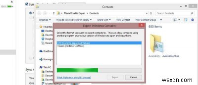 Windows 8 में CSV फ़ाइल में iPhone संपर्क कैसे निर्यात करें