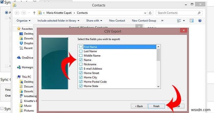 Windows 8 में CSV फ़ाइल में iPhone संपर्क कैसे निर्यात करें