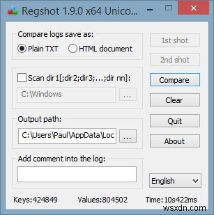 RegShot के साथ Windows रजिस्ट्री में परिवर्तनों की निगरानी कैसे करें
