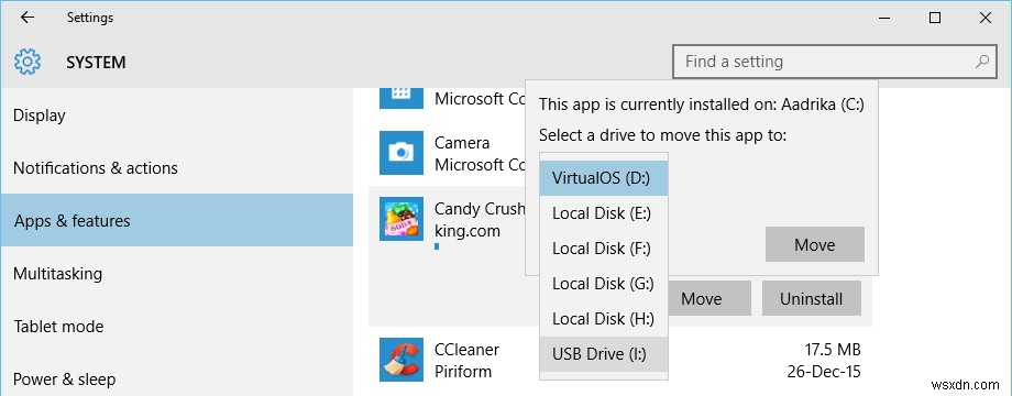 Windows 10 में बाहरी ड्राइव पर आधुनिक ऐप्स कैसे इंस्टॉल करें
