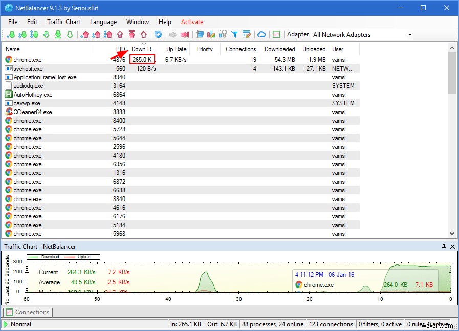 Windows 10 में बैंडविड्थ को कुछ अनुप्रयोगों तक सीमित कैसे करें