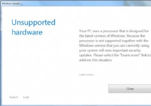 Windows 7/8.1 अद्यतन त्रुटि  प्रोसेसर समर्थित नहीं है  नए CPU पर
