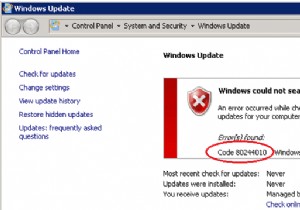 WSUS Windows Update त्रुटि 0x80244010:सर्वर की अधिकतम राउंड ट्रिप पार हो गई