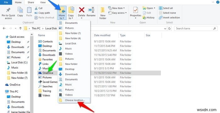 Windows 10 में OneDrive फ़ोल्डर को कैसे स्थानांतरित करें