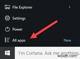 Windows 10 स्टार्ट मेन्यू से सभी ऐप्स विकल्प कैसे निकालें