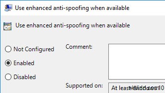 Windows 10 में एन्हांस्ड एंटी-स्पूफिंग कैसे सक्षम करें