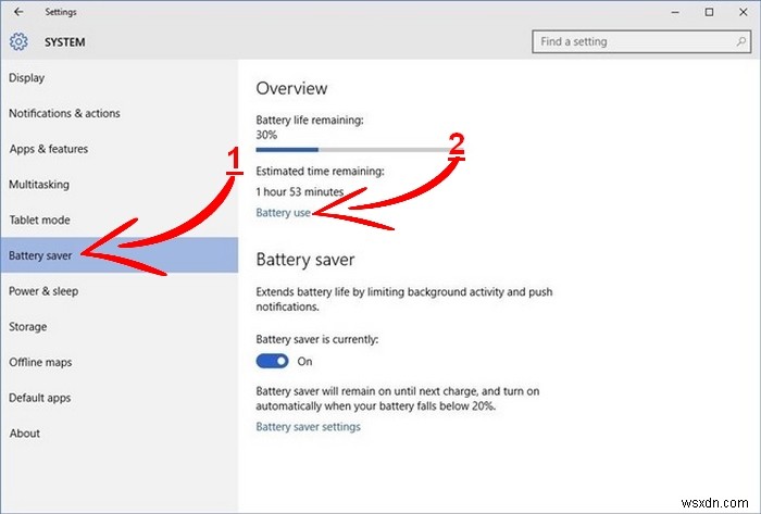 Windows 10 में ऐप्स के बैटरी उपयोग का पता लगाएं