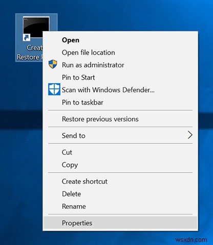 Windows 10 में डबल-क्लिक के साथ एक पुनर्स्थापना बिंदु कैसे बनाएं