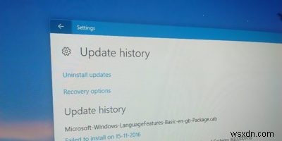 Windows 10 में अद्यतन इतिहास कैसे खोजें