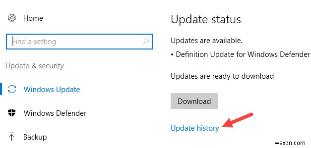 Windows 10 में अद्यतन इतिहास कैसे खोजें