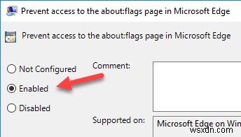 उपयोगकर्ताओं को Microsoft Edge में  about:flags  पेज तक पहुंचने से कैसे रोकें
