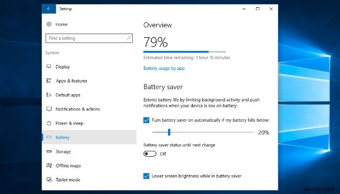 विंडोज 10 में लैपटॉप की बैटरी लाइफ कैसे सुधारें