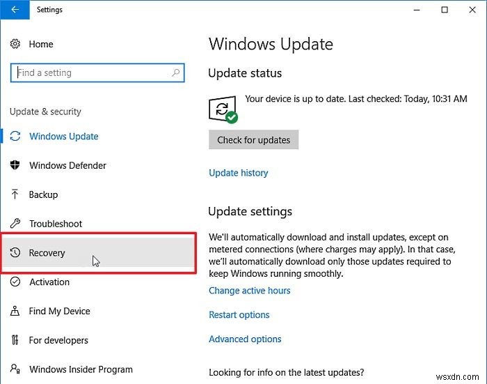 Windows 10 में पिछले बिल्ड पर वापस कैसे जाएं