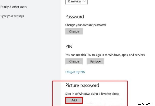 Windows 10 में पिक्चर पासवर्ड को ऑन/ऑफ कैसे करें