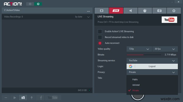 कार्रवाई! स्क्रीन रिकॉर्डर:विंडोज़ पर स्क्रीनकास्टिंग, गेम रिकॉर्डिंग और लाइव स्ट्रीमिंग के लिए ऑल-इन-वन सॉफ्टवेयर