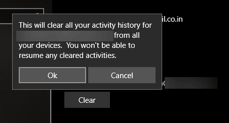 Windows 10 में टाइमलाइन गतिविधियों को कैसे साफ़ करें