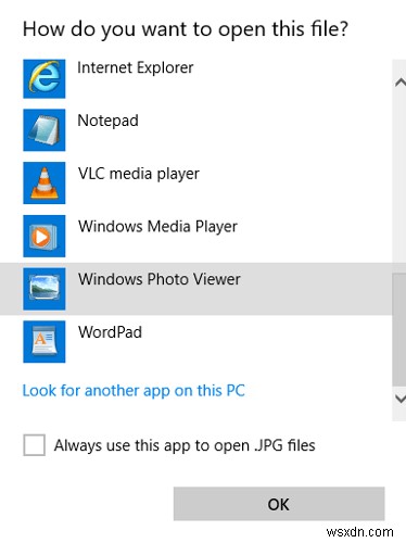 Windows Photo Viewer को Windows 10 में डिफ़ॉल्ट के रूप में कैसे सेट करें