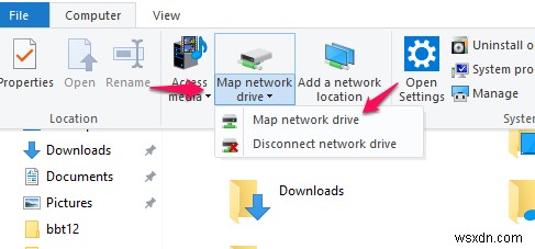 Windows 10 में नेटवर्क ड्राइव को कैसे मैप करें