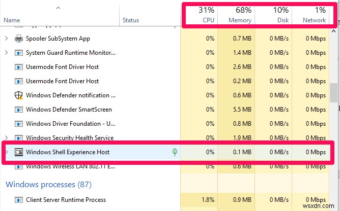 Windows Shell अनुभव होस्ट क्या है और यह इतनी मेमोरी क्यों ले रहा है?