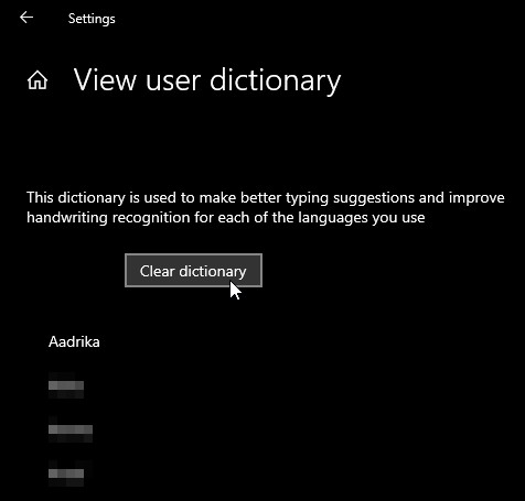 Windows 10 में शब्दकोश में शब्द कैसे जोड़ें या निकालें