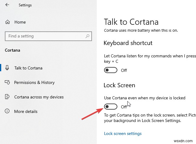 Windows 10 में लॉक स्क्रीन पर Cortana को कैसे निष्क्रिय करें