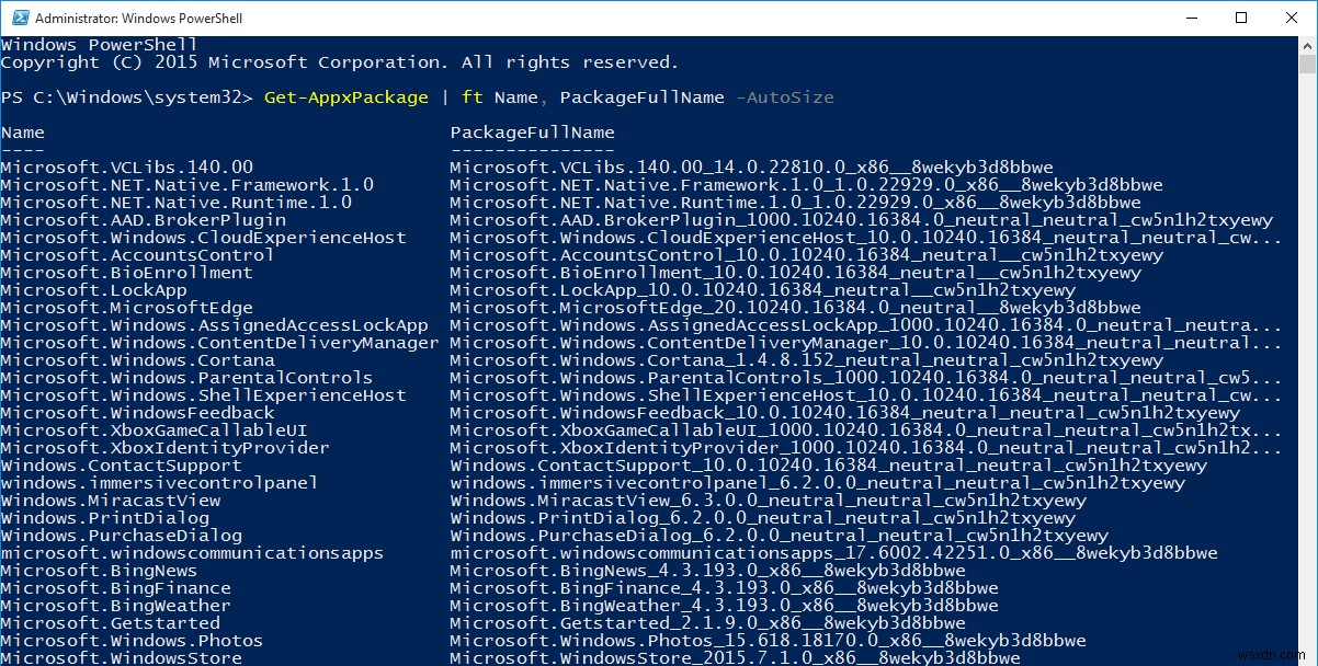 Powershell का उपयोग करके Windows 10 में पहले से इंस्टॉल किए गए ऐप्स को अनइंस्टॉल कैसे करें