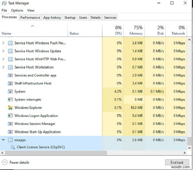 WSAPPX हाई डिस्क और CPU उपयोग को कैसे ठीक करें