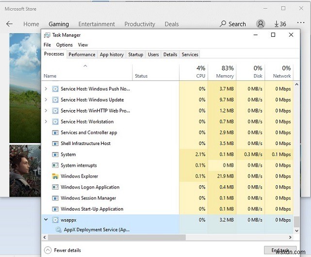 WSAPPX हाई डिस्क और CPU उपयोग को कैसे ठीक करें