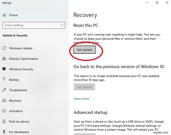 Windows 10 फ़ैक्टरी रीसेट क्लाउड विकल्प का उपयोग करना