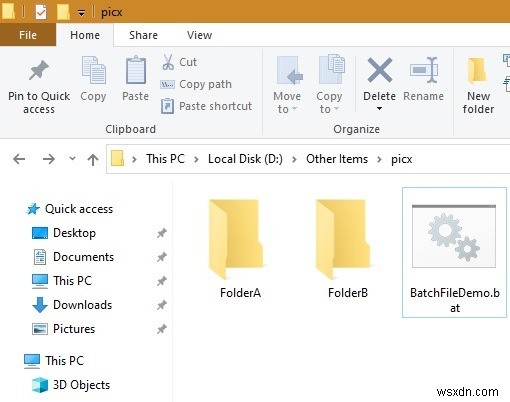 Windows 10 में एक से अधिक फ़ाइलों को स्थानांतरित करने के लिए एक बैच फ़ाइल कैसे बनाएं और उसका उपयोग कैसे करें