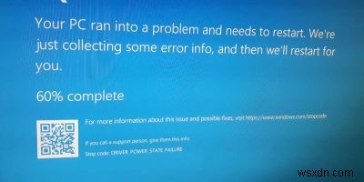 Windows 10 में  ड्राइवर पावर स्टेट विफलता  त्रुटि को कैसे ठीक करें