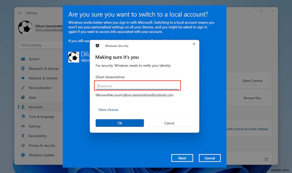 Windows 11 से Microsoft खाता कैसे निकालें
