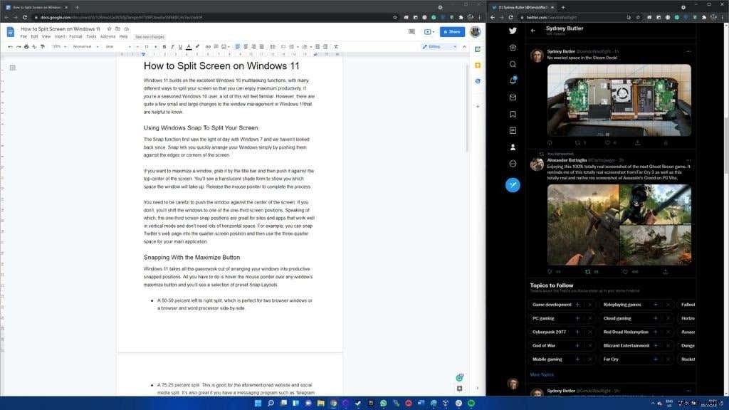 Windows 11 पर स्क्रीन कैसे विभाजित करें