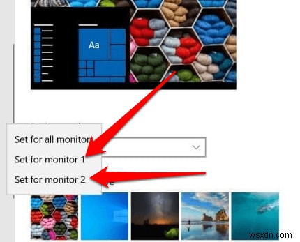 Windows 10 में प्रत्येक मॉनिटर पर अलग वॉलपेपर कैसे सेट करें