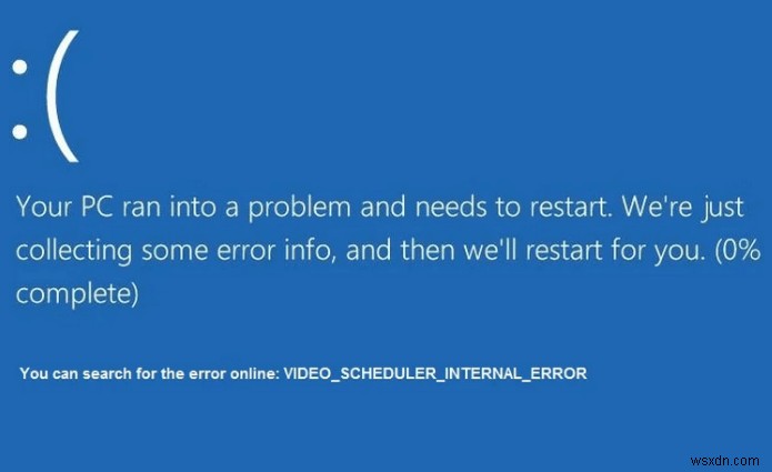 विंडोज 10 में वीडियो शेड्यूलर आंतरिक त्रुटि बीएसओडी को कैसे ठीक करें